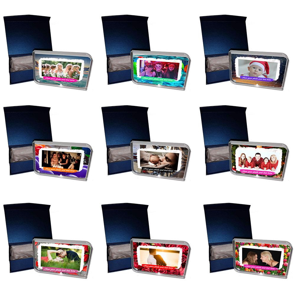 Personalised Gift boxed Photo Crystal Block - Rounded Corners Large - Any Photo Or Message Printed