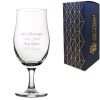 Engraved 13oz Stemmed Cider Beer Glass