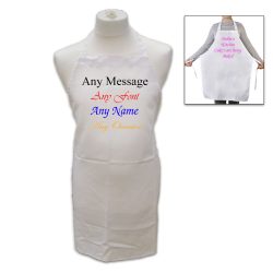 Personalised White Adult Apron
