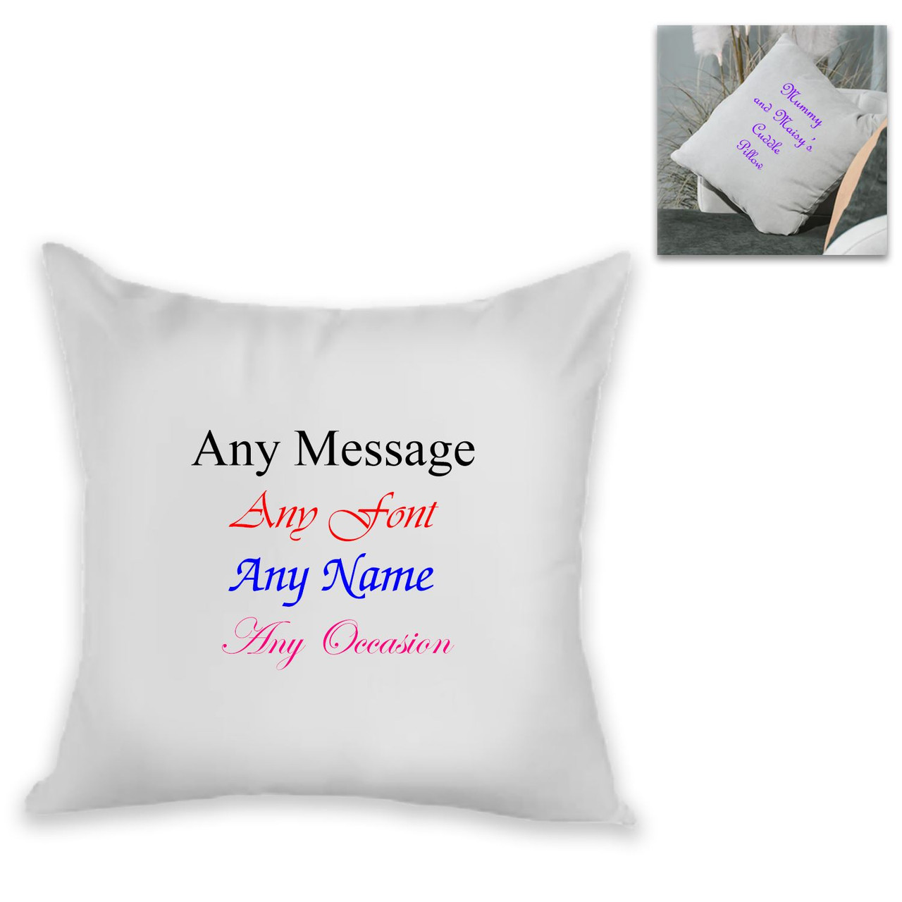Personalised Cushion Add Any Message All Things Personalised