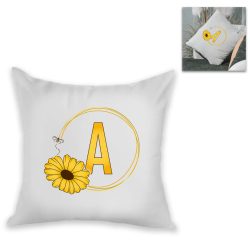 Personalised Cushion - Flower and Bee Design