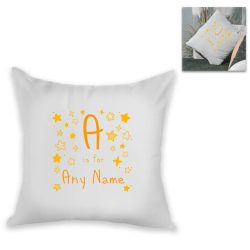 Personalised Cushion - Letter is for Name Design in Yellow