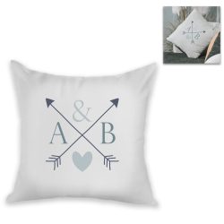 Personalised Cushion - Couple's Initials Design