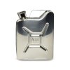 Engraved Silver Jerry Can Hip Flask with Initials