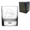Engraved Bubble Whisky Glass, Daddy Est. Date design
