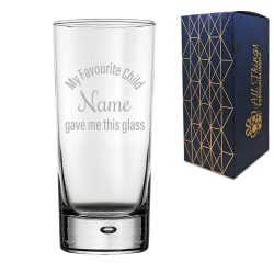 Engraved Bubble Hiball Glass with My Favourite Child gave me this glass design
