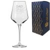 Engraved 390ml Infinity Wine Glass with Superhero Dad design