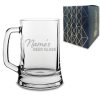 Engraved Beer Mug Tankard with Name's Beer Glass Design