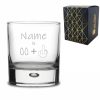 Engraved Funny Bubble Whisky Glass Tumbler with Name Age +1 Design