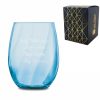 Engraved Blue Arpege Tumbler Cocktail Glass
