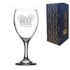 Engraved Wine Glass with World's Best Boyfriend Design