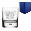 Engraved Whisky Tumbler with World's Best Boyfriend Design