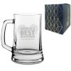 Engraved Tankard Beer Mug with World's Best Boyfriend Design