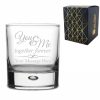 Engraved Whisky Tumbler with You & Me, together forever Design