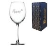 Engraved Enoteca Wine Glass with Name and Heart Design