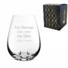 Engraved 11oz Dimple Base Stemless White Wine Glass