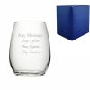 Engraved 15.5oz Stemless White Wine Glass