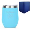 Engraved Light Blue Insulated Travel Cup