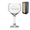 Personalised Engraved Novelty Gin Balloon Glass with Names GINtuition, Gift Boxed