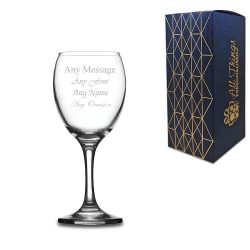 Personalised Engraved 9oz Imperial Wine Glass