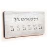 Personalised Novelty 6 hook key holder - White wood