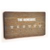 Personalised Novelty 6 hook key holder - Dark wood