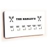 Personalised Novelty White 6 hook key holder - Cross keys