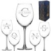 Engraved Novelty 19oz Enoteca Wine glass, Initial and Name