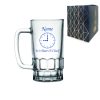 Personalised Glass Tankard, with beer o'clock design