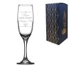 Engraved Novelty Christmas Champagne Flute "Name made Santa's Naughty/Nice list!" With Gift Box