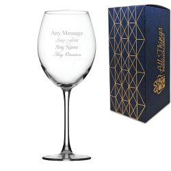 Engraved Enoteca 19oz Large Wine Glass With Gift Box