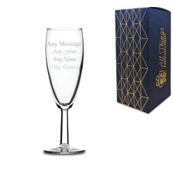 Engraved 5.25oz Saxon Champagne Flute