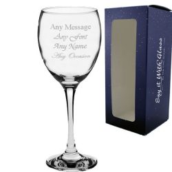 Engraved 12oz Wine Glass with Gift Box