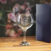 Engraved 22.5oz Gin Balloon Glass with Gift Box