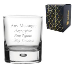 Engraved 11.5oz Bubble Whisky Tumbler with Gift Box
