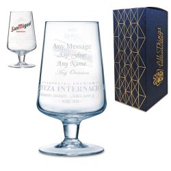Engraved San Miguel Pint Glass 20oz