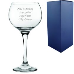 Engraved Ambassador Balloon Gin Glass