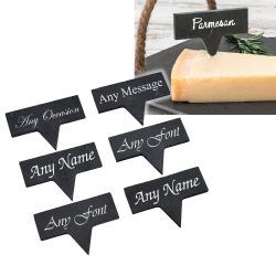 Personalised Engraved Slate Cheese Marker - Set of 4