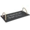 Personalised Engraved Slate Serving Tray with Vintage Rope Handles