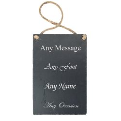 Personalised Engraved Hanging Slate Notice and Menu Board