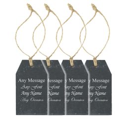 Personalised Engraved Natural Slate Hanging Tag