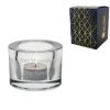 Engraved Chunky Clear Tealight Holder