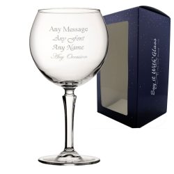 Engraved Hudson 23oz Gin Balloon Cocktail Glass -
