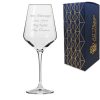 Engraved 390ml Infinity Red Wine Glass With Gift Box