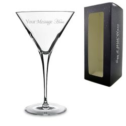 Engraved 300ml Allegro Martini Glass With Gift Box