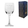 Engraved 285ml Grosvenor Lead Crystal Goblet with Star Cut Base