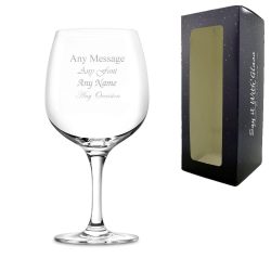Engraved 26oz Connoisseur Gin Glass With Gift Box