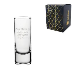 Engraved 60ml Tall Heavy Base Shot Glass
