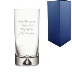 Engraved 300ml Dimple Base High Ball With Gift Box