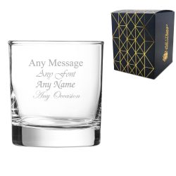 Engraved 240ml Toscana Whisky Tumbler With Gift Box